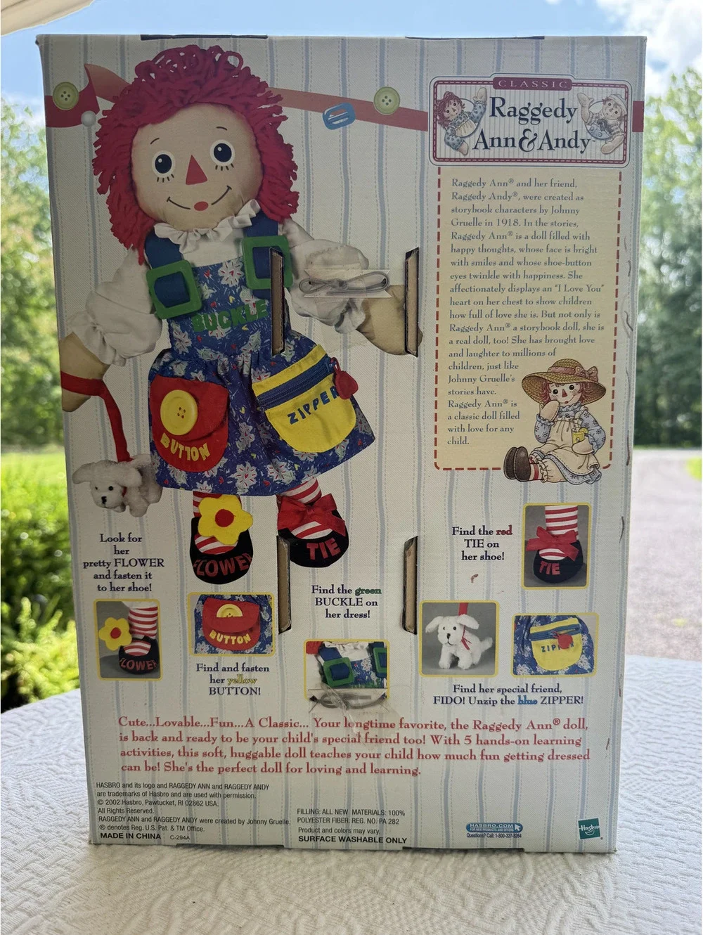 Classic Raggedy Ann Dress Me Doll with 5 Learning Activities